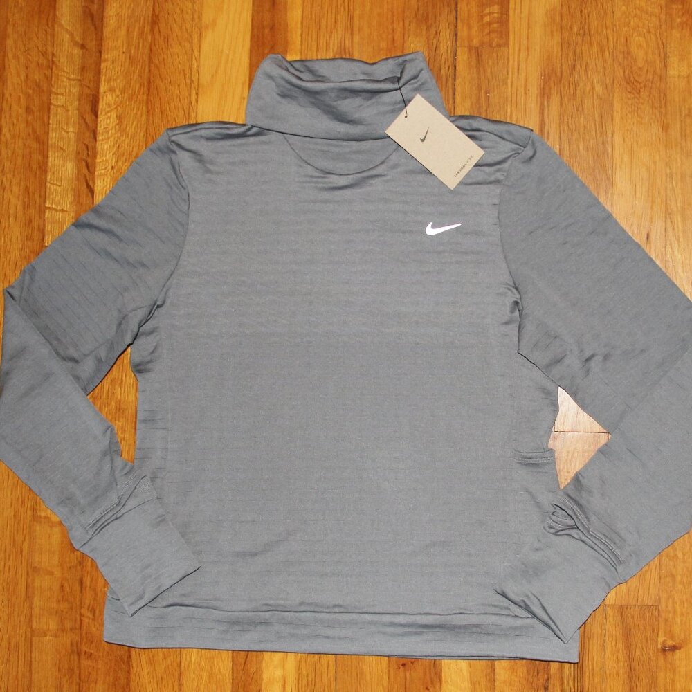 Nike Therma-Fit Swift Element Turtleneck Running Top Womens S M L XL Grey - Picture 1 of 6